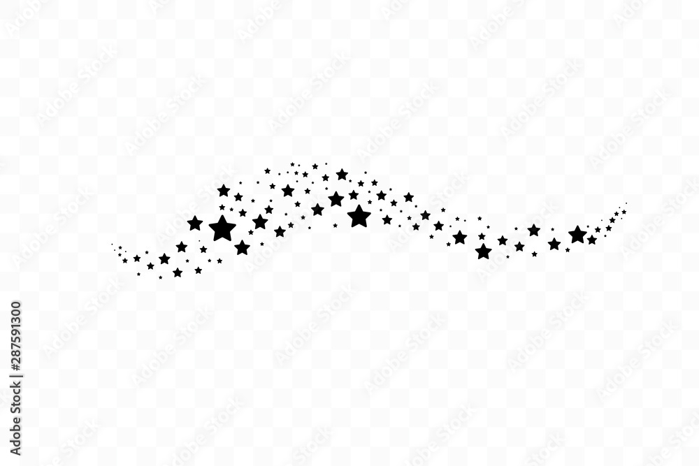 Falling star. Cloud of stars isolated on white background. Vector illustration Falling star. Cloud of stars isolated on white background. Vector illustration