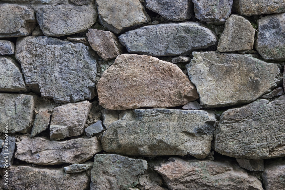 The texture of natural stone, masonry.
