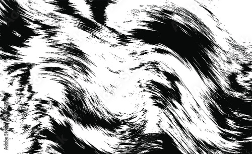 Swirled and curled stripes and brush strokes texture. Marble or acrylic atrwork imitation. Cool and swirly background. Abstract vector illustration. Black isolated on white. EPS10  photo