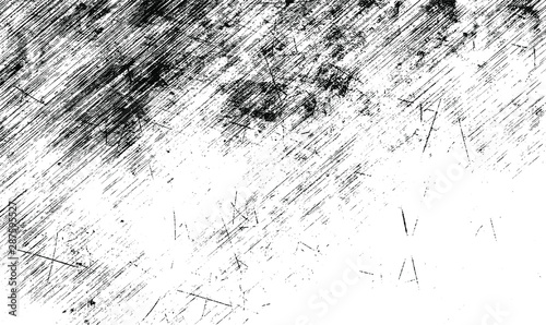 Aged wall texture. Grainy messy overlay of empty, aging, scratched wall. Grunge rough dirty background. Vector Illustration. Black isolated on white background. EPS10. © Nadejda