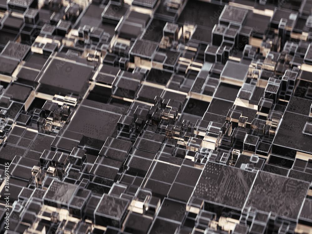 Digital circuit chip square