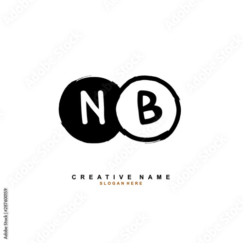 Free Download N B NB Initial logo template vector. Letter logo concept with background template. - GFXLoad