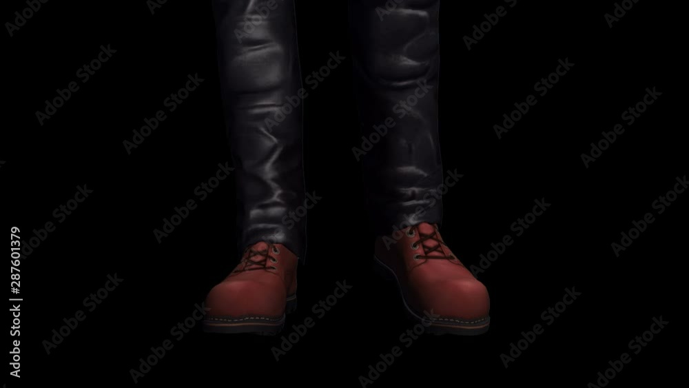 Animated legs in jeans and workboots.mov Animated legs in jeans and workboots.mov