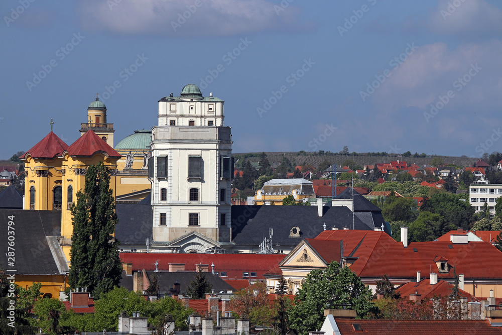 Observatory in Eger cityscape Hungary