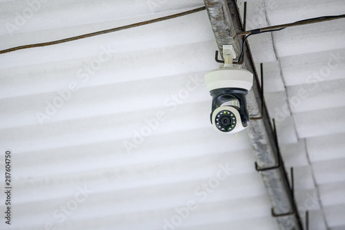 Surveillance camera (CCTV) setting on ceiling