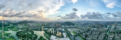 city skyline in hangzhou china