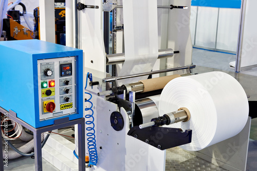 Machine for production of plastic bags