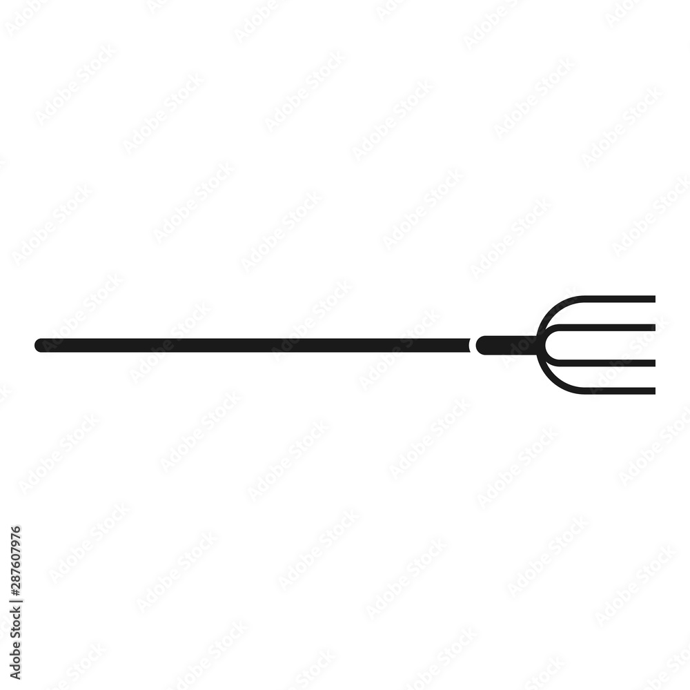 Garden fork icon. Simple illustration of garden fork vector icon for web design isolated on white background Garden fork icon. Simple illustration of garden fork vector icon for web design isolated on white background