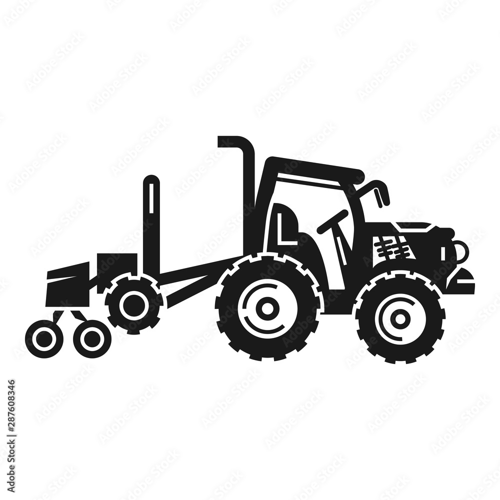 Tractor plant technology icon. Simple illustration of tractor plant technology vector icon for web design isolated on white background Tractor plant technology icon. Simple illustration of tractor plant technology vector icon for web design isolated on white background