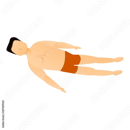 Man lateral pool jump icon. Cartoon of man lateral pool jump vector icon for web design isolated on white background