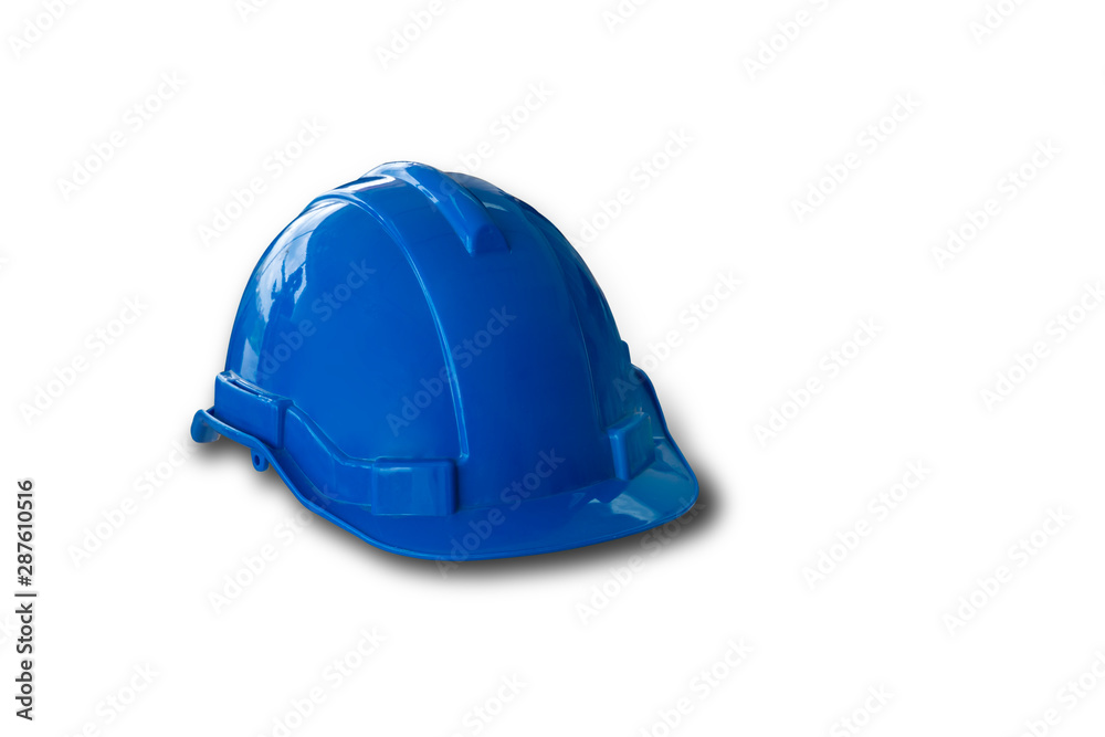 Blue construction hat, isolated on white background with clipping path. Blue construction hat, isolated on white background with clipping path.