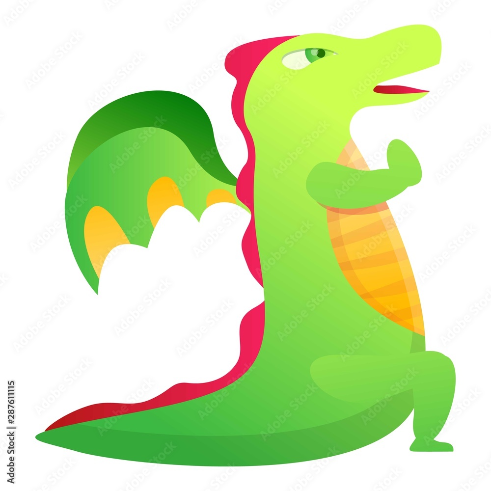 Fototapeta premium Wings dragon icon. Cartoon of wings dragon vector icon for web design isolated on white background