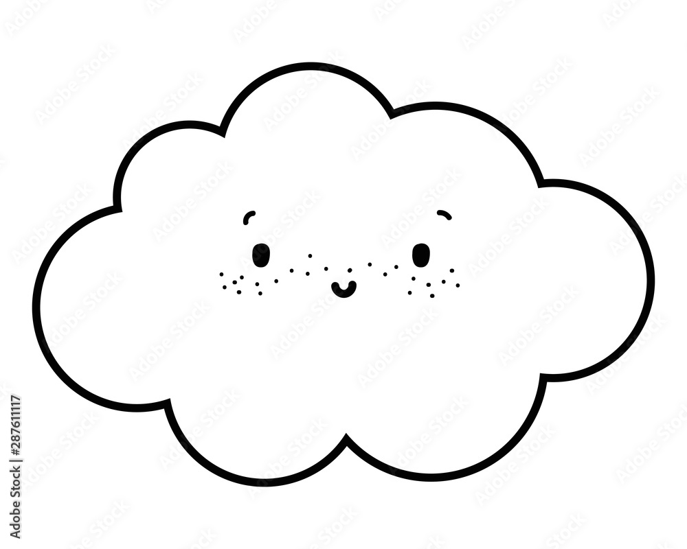 Isolated cloud cartoon vector design Isolated cloud cartoon vector design