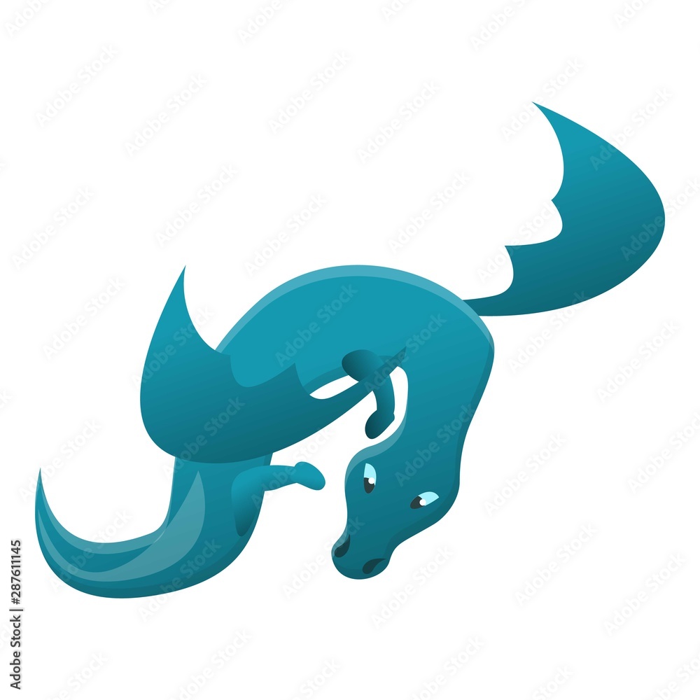 Obraz premium Flying dragon icon. Cartoon of flying dragon vector icon for web design isolated on white background