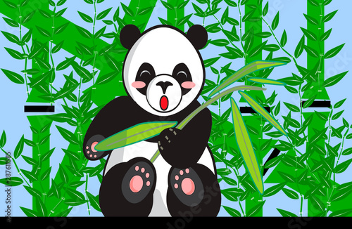 Eating Panda Bear in the Green photo