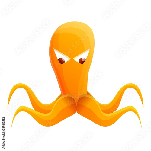 Flu bacteria icon. Cartoon of flu bacteria vector icon for web design isolated on white background
