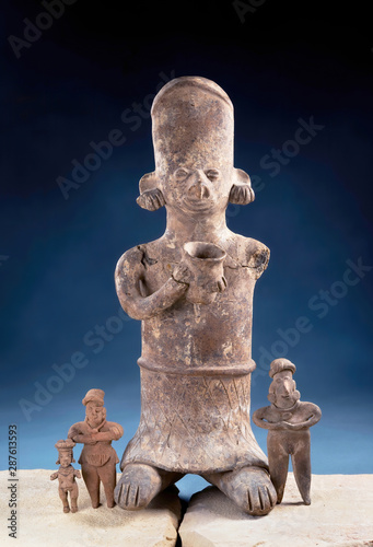Real Pre Columbian figurines .
