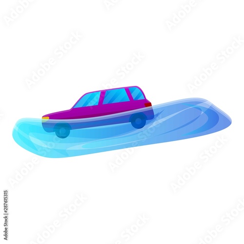 Car flood icon. Cartoon of car flood vector icon for web design isolated on white background