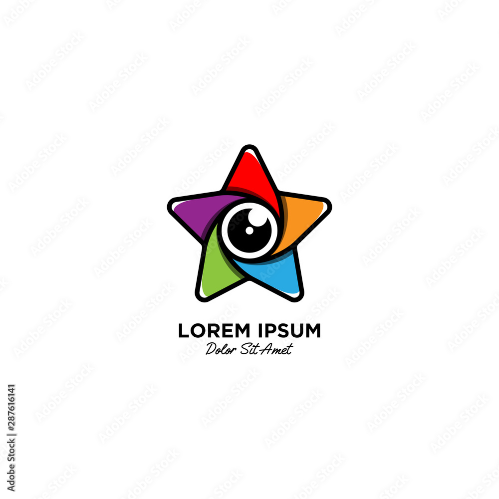 Star Photography logo vector icon illustration Star Photography logo vector icon illustration