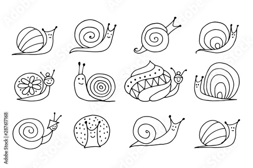 Funny snail logo for your design
