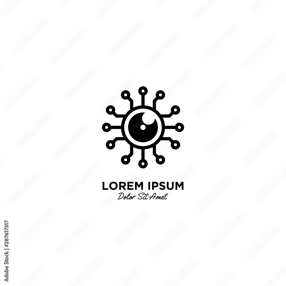 Camera Techno logo vector icon illustration