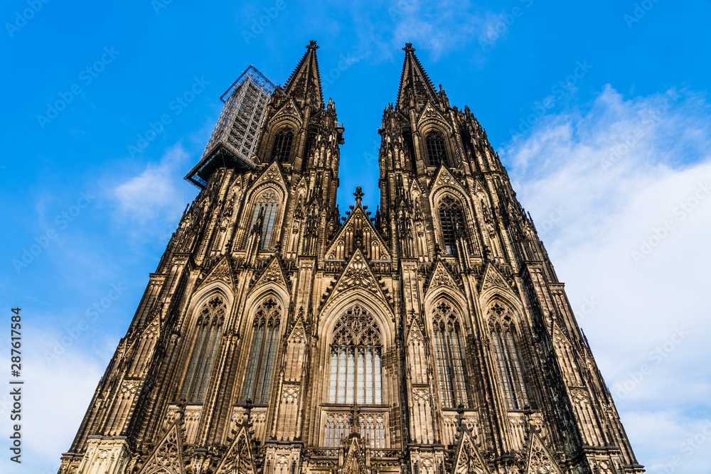 Facade of the gothic cathedral a UNESCO world heritage site in Cologne, Germany