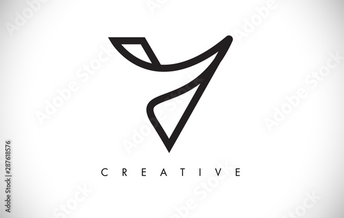 V Letter Modern Trendy Design Logo. Letter V Icon Logo with Modern Monogram