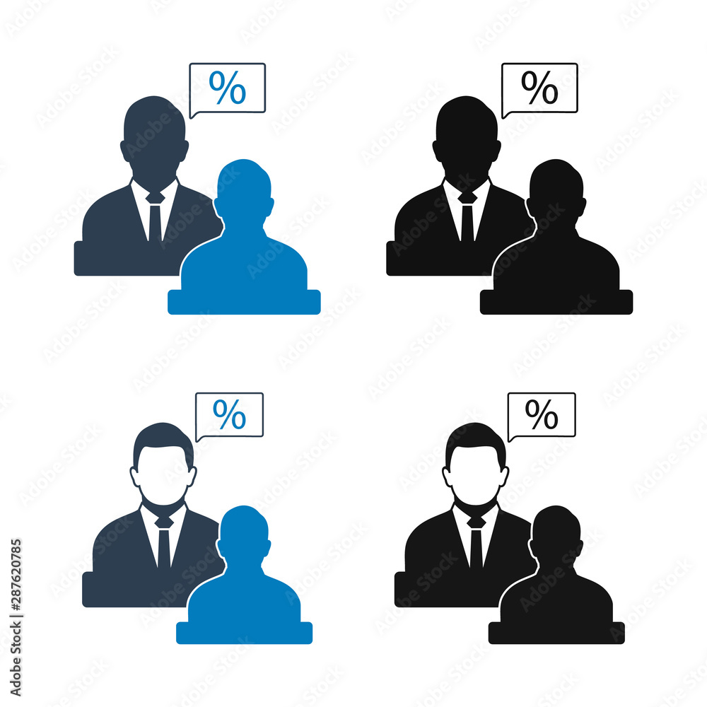 Tax adviser Icon set. Flat style vector. Tax adviser Icon set. Flat style vector.