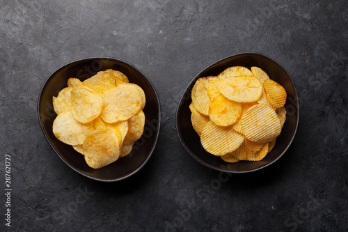 Beer snacks. Potato chips