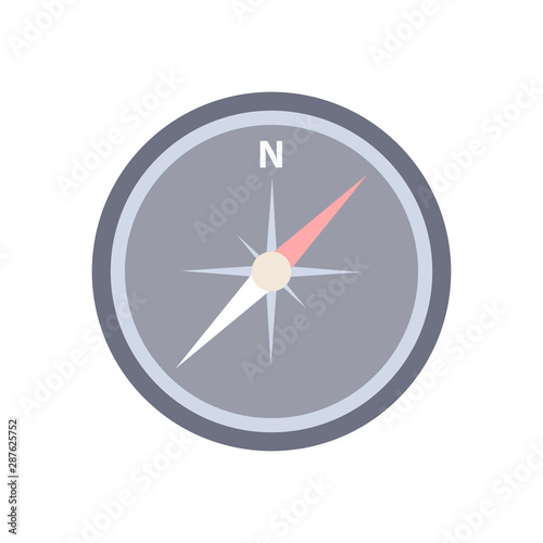 Free Download Compass icon in flat style on an isolated white background. Vector illustration. - GFXLoad