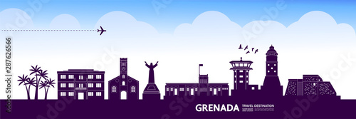 Grenada travel destination grand vector illustration.