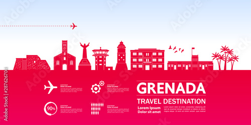 Grenada travel destination grand vector illustration.