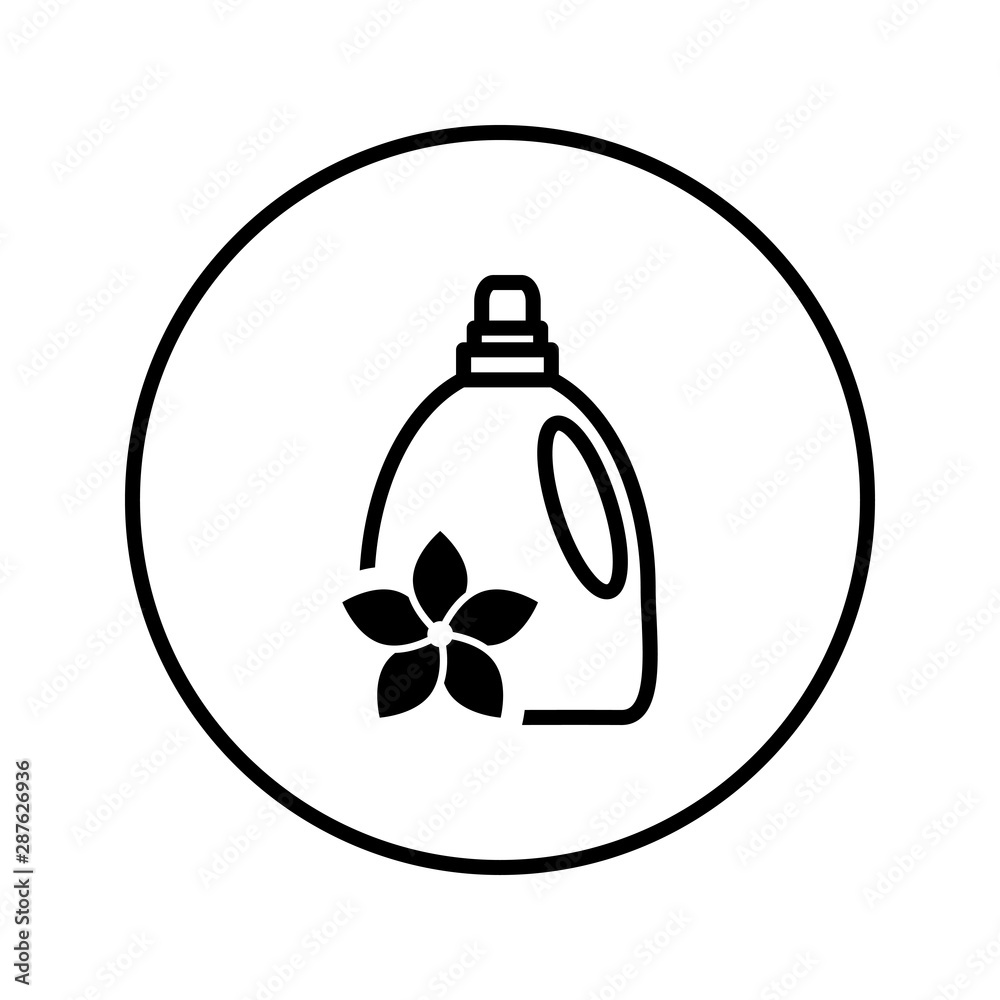 Bottle of fabric softener. Icon. Editable Thin line. Vector illustration. Bottle of fabric softener. Icon. Editable Thin line. Vector illustration.