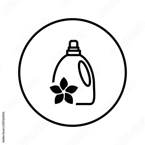 Bottle of fabric softener. Icon. Editable Thin line. Vector illustration.