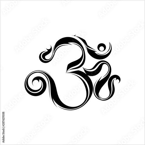 Aum (Om) The Holy Motif Calligraphic Style