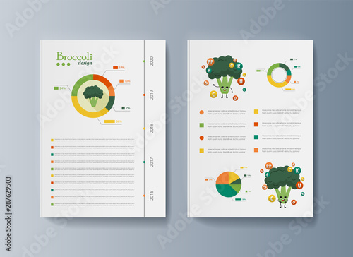 Set of brochures for marketing the promotion goods and services on market