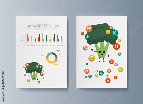 Set of brochures for marketing the promotion goods and services on market