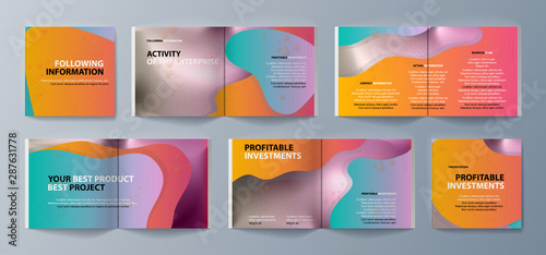 Set of brochures for marketing the promotion goods and services on market