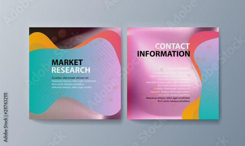Set of brochures for marketing the promotion goods and services on market