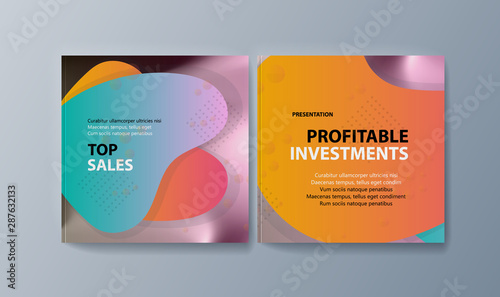 Set of brochures for marketing the promotion goods and services on market