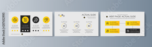 Set of brochures for marketing the promotion goods and services on market