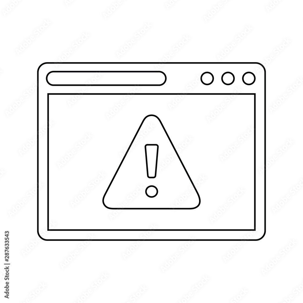 Browser, error, alert, page, broken connection icon Browser, error, alert, page, broken connection icon