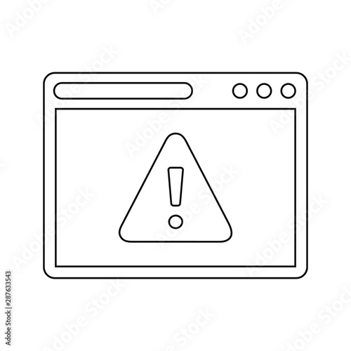 Browser, error, alert, page, broken connection icon