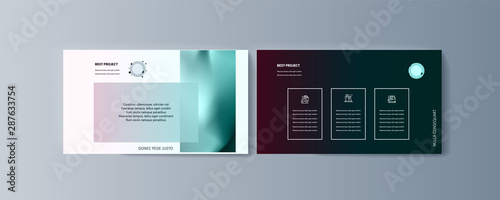 Set of brochures infographics for marketing the promotion goods and services on market