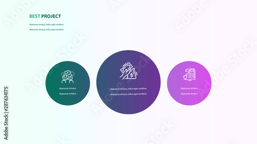 Brochure cover infographics used in marketing and advertising