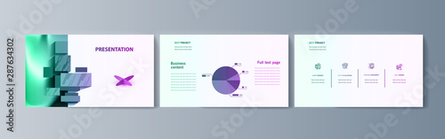 Set of brochures infographics for marketing the promotion goods and services on market