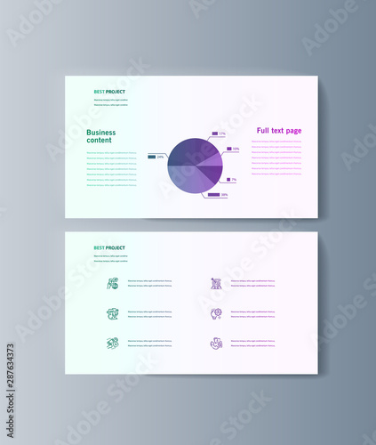 Set of brochures infographics for marketing the promotion goods and services on market