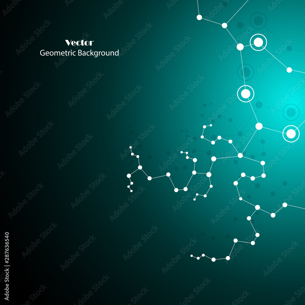 Technical abstract background with connecting dots and lines