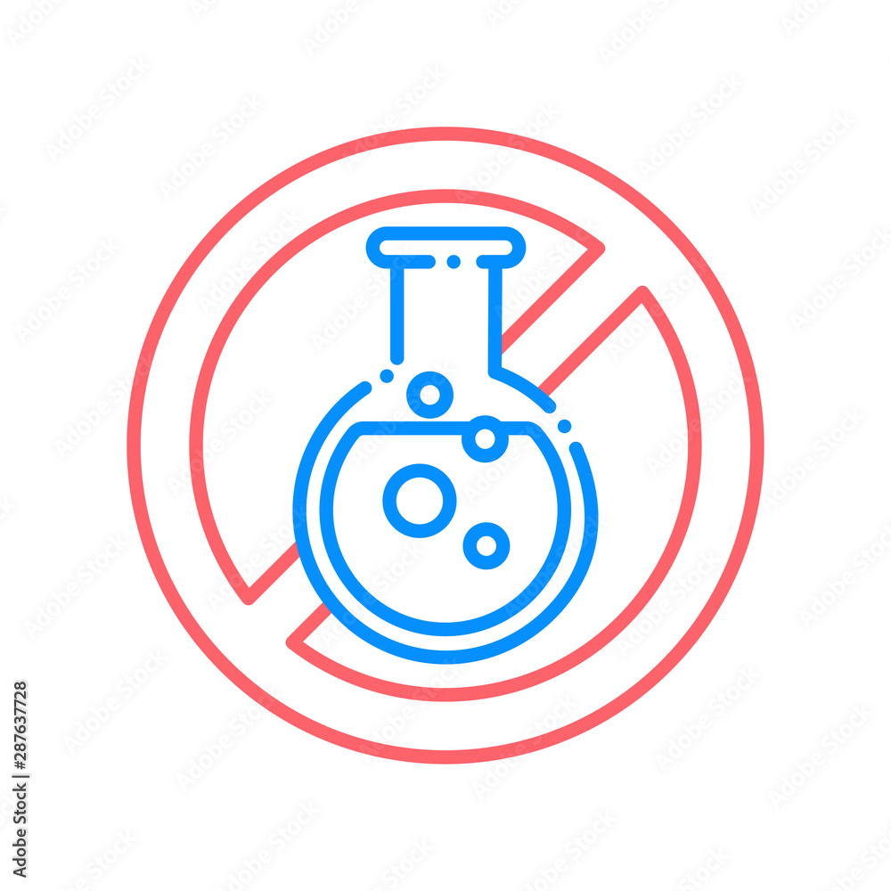 Sulfites allergy line color icon. Allergic reaction. Caution sulfate. Chemical intolerance. Hypersensitivity to the individual components of the product. Sulfites allergy line color icon. Allergic reaction. Caution sulfate. Chemical intolerance. Hypersensitivity to the individual components of the product.