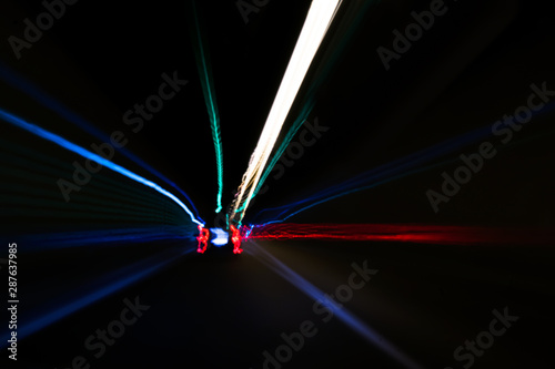 Abstract speed motion in urban highway road tunne